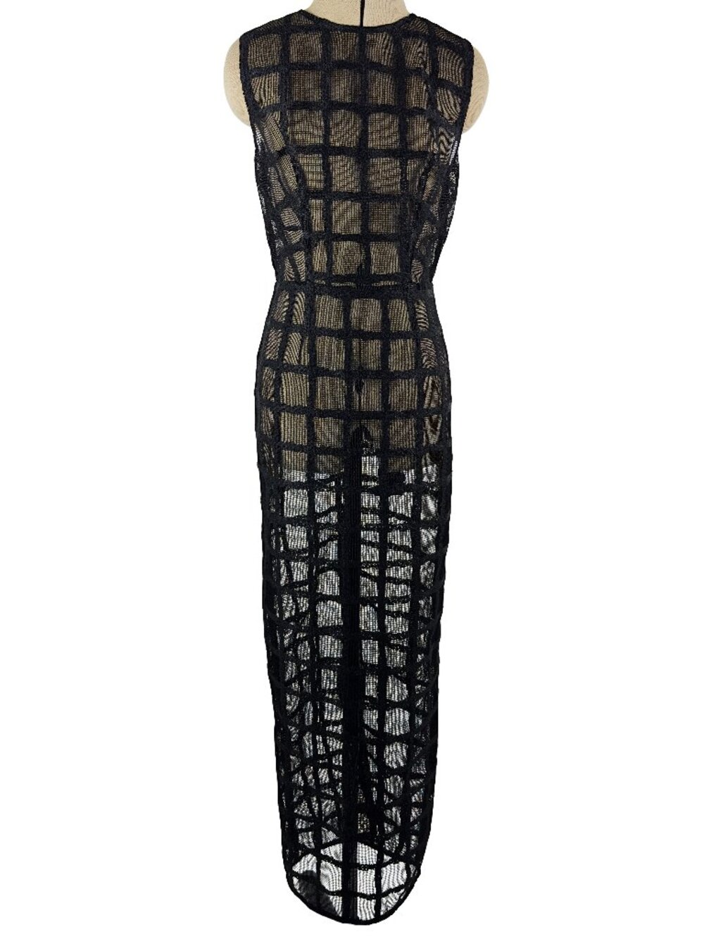 Abyss Mesh Body-Con Maxi Dress Size XS